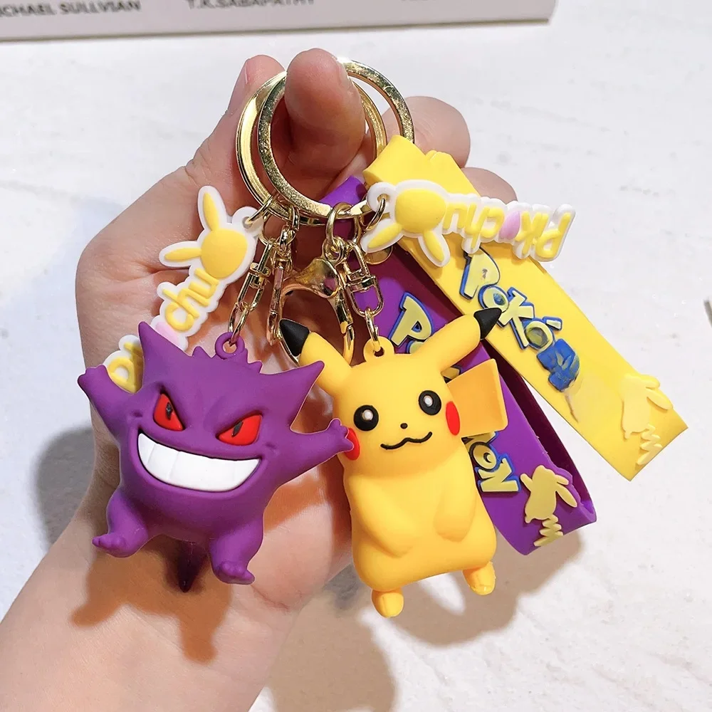 Pokemon-Schlüsselanhänger, süßer Pikachu, Taschenmonster, Puppe, Schultasche, Anhänger, Desktop-Souvenirs, Dekoration, Schlüsselanhänger, Geschenk für Fans