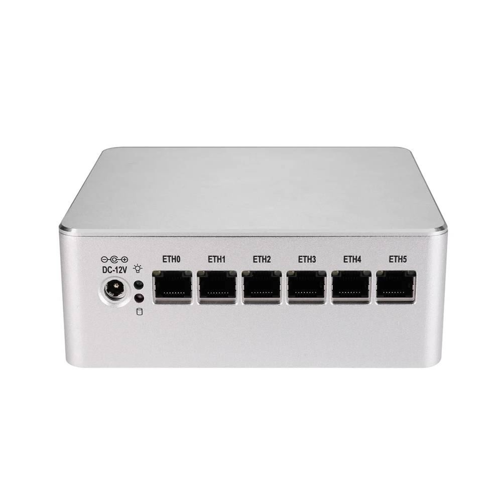 HUNSN Micro apparecchio firewall, Pentium Gold 7505,RS54,Mini PC,PFSense,Mikrotik,OPNsense,VPN,Router PC,6LAN,DP,HD,Type-C,con ventola