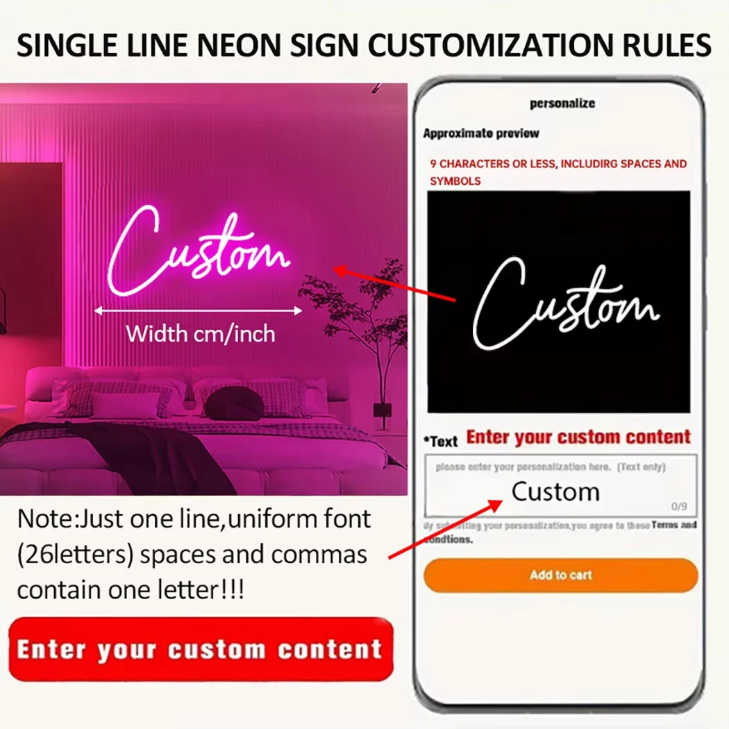 Custom Neon Sign Led Name Light For Kids Name USB Powered Custom Signs Gift Led Neon Sign Wall Bedroom Decor Personalized