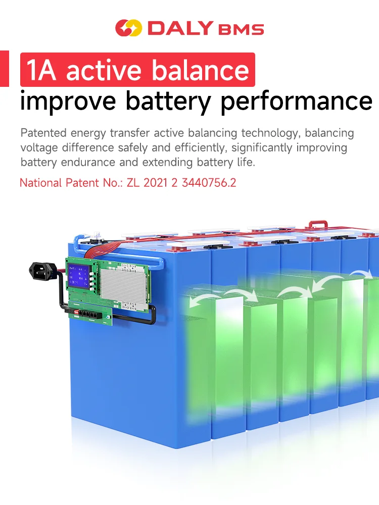 Imagem -02 - Daly Smart Bms para o Armazenamento de Energia Home Equilíbrio Ativo Lifepo4 8s 24v 16s 48v 100a 1a