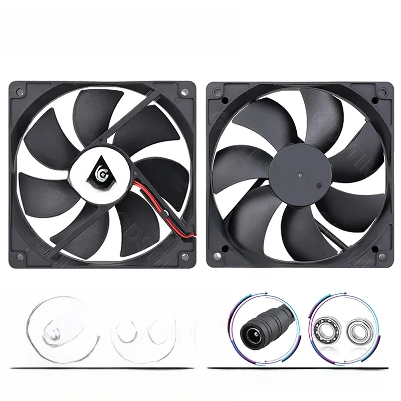 Gdstime 120MM Wentylator 24V 12V 5V Cooler 120MM*25MM Wentylator chłodzący obudowę komputera PC 12CM Wentylator USB do chłodzenia obudowy procesora GPU laptopa — zdjęcie produktu 7