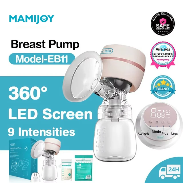 MAMIJOY Przenośny Elektryczny Laktator USB Ładowalny Cichy Przenośny Ekstraktor Mleka Automatyczny Dojarka Komfort Karmienia Piersią