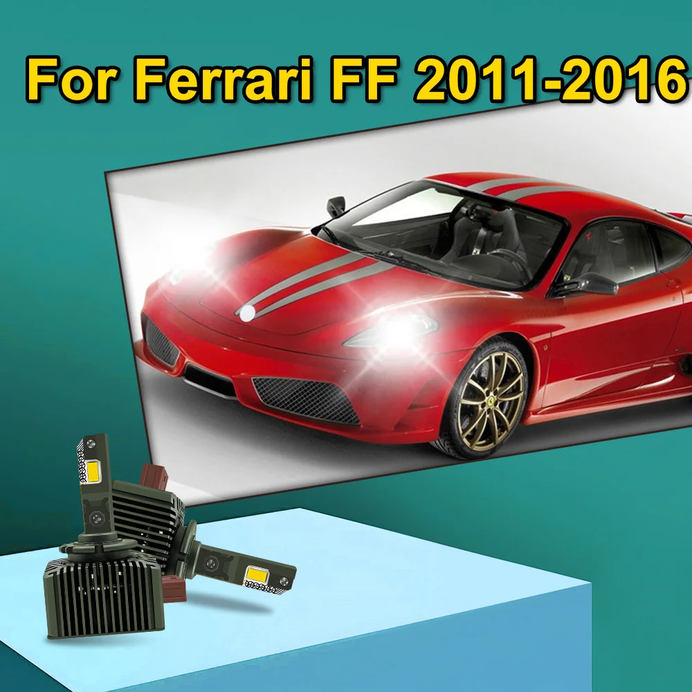 

2 светодиодных фонаря HID для Ferrari FF 2011 2012 2013 2014 2015 2016, замена 3570 ламп CSP Chips Canbus 30000LM D1S D1R