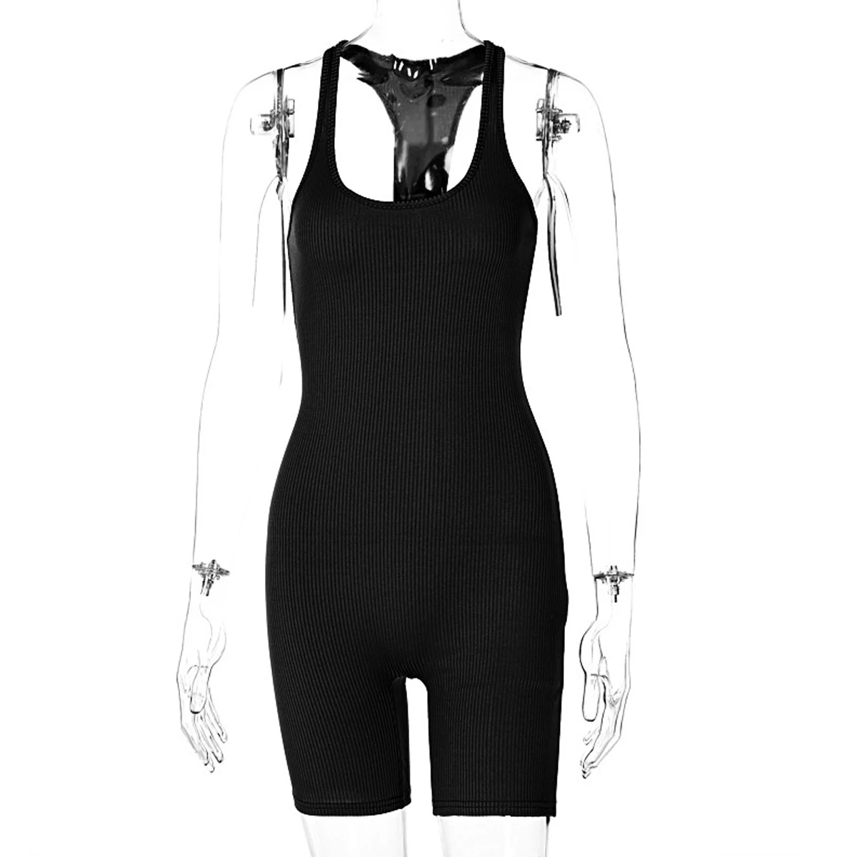 Spicy Girl's Sexy Streetwear Sleeveless Bodycon Jumpsuit V-Type Eco-Friendly Packing