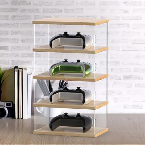 Acrylic Dustproof Storage Box Suitable For Xbox,Ps4,Ps5 Game Handle,1-6 Layer Clear Assembly Display Case For Switch Game Handle