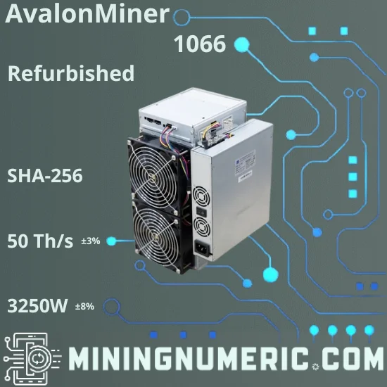 

BB BUY 2 GET 1 FREE Canaan AvalonMiner 1066 Восстановленный SHA-256