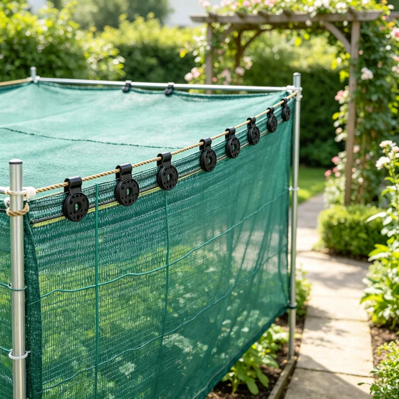 50PCS Reusable Shade Cloth Clips Heavy Duty Black Plastic Sun Shade Netting Clips for Garden Greenhouse Awning Canopy Fixing