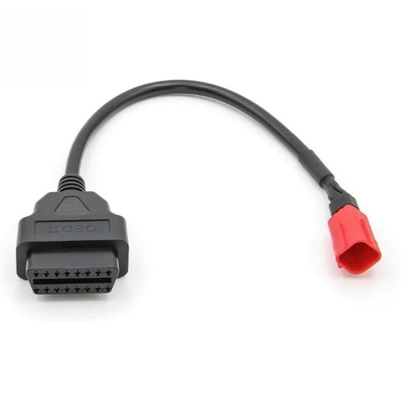 OBD2 Diagnostic Adapter Cable – 6‑Pin to 16‑Pin for Moto Guzzi, Piaggio & Vespa Motorcycle Engine Fault Diagnosis, 1PC