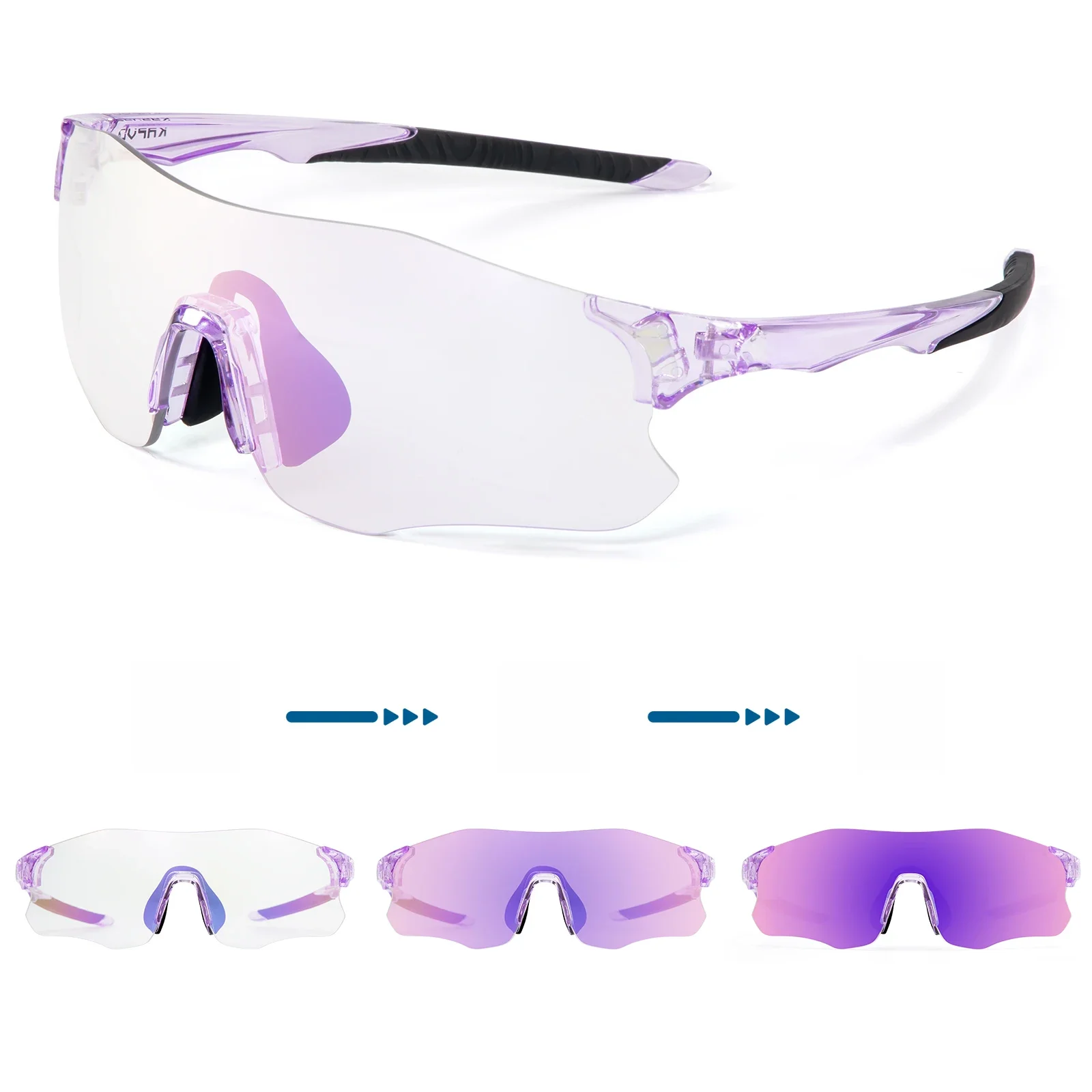 AliExpress kapvoe Kapvoe Purple Photochromic Running Sunglasses Outdoor Sports Bike Marathon Cycling Glasses Mountain Bicycle Goggles Eyewear