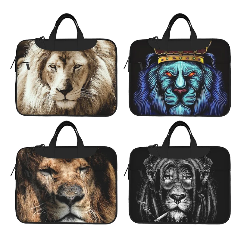 Lion Laptop Bag Case Protective Vintage Computer Bag Bicycle Crossbody Laptop Pouch