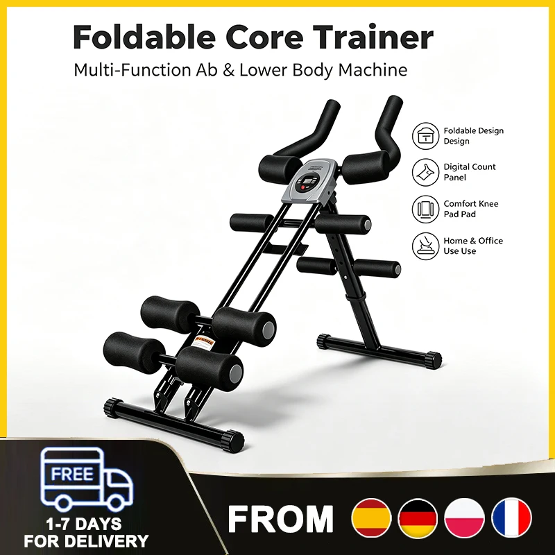 Image of Faltbarer Bauchtrainer, Multifunktionsgerät für Bauch- und Unterkörpertraining, tragbares Heimfitnessgerät für Ganzkörperformung und tägliche Fitness.
