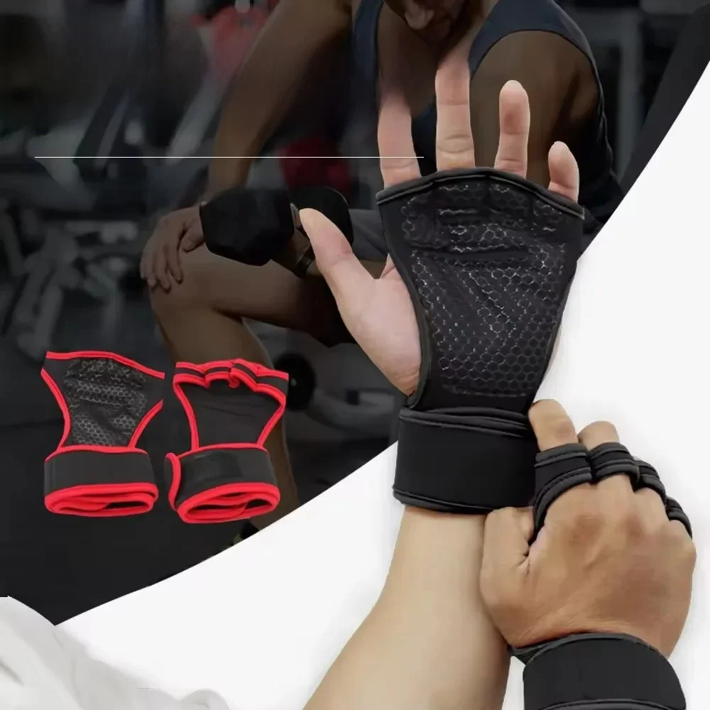 AliExpress Half Finger Weight Training Gloves Anti-Slip Fitness Sports Wrist Palm Protector for Men Women Black Gym Cycling Gloves
