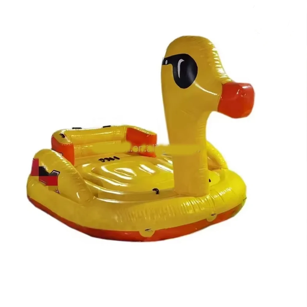 3-5 Riders Adults Kids Water Towable Boats Inflatable Giant Floating Couch Water Sofa Water Ski Tubes Duck Boat For Water Sports