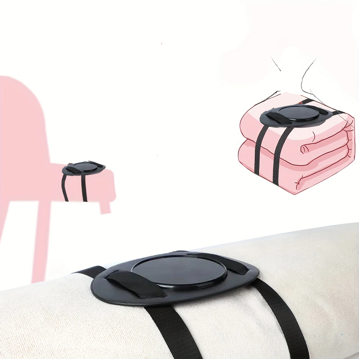 حامل قضيب دسار قابل للتعديل مع حزام، مناسب للأزواج، متوافق مع الوسائد أو الأثاث، لا يتطلب بطارية، #2