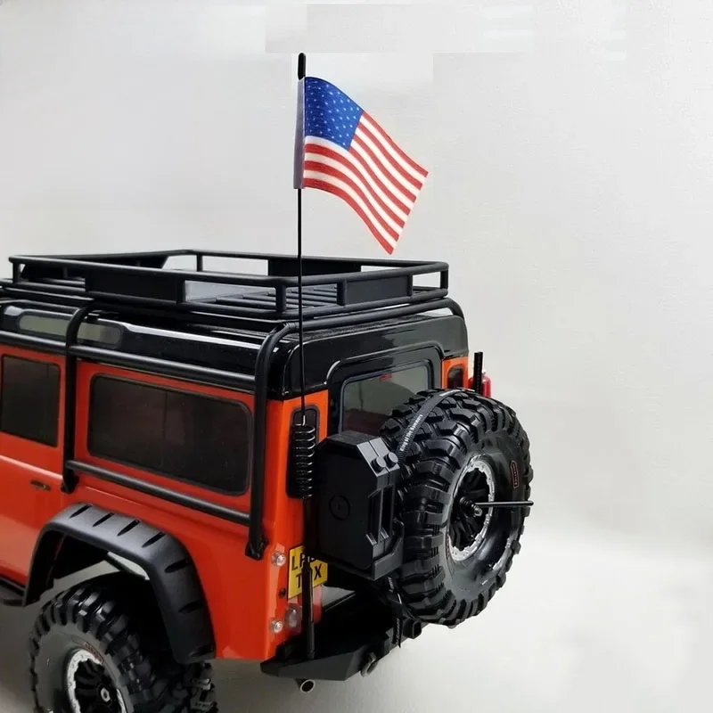 1/7 ~ 1/10 RC Klettern Auto Kurze Karte Simulation Künstliche und Amerikanische Flagge Udr Trx4 Axial Modell Spielzeug