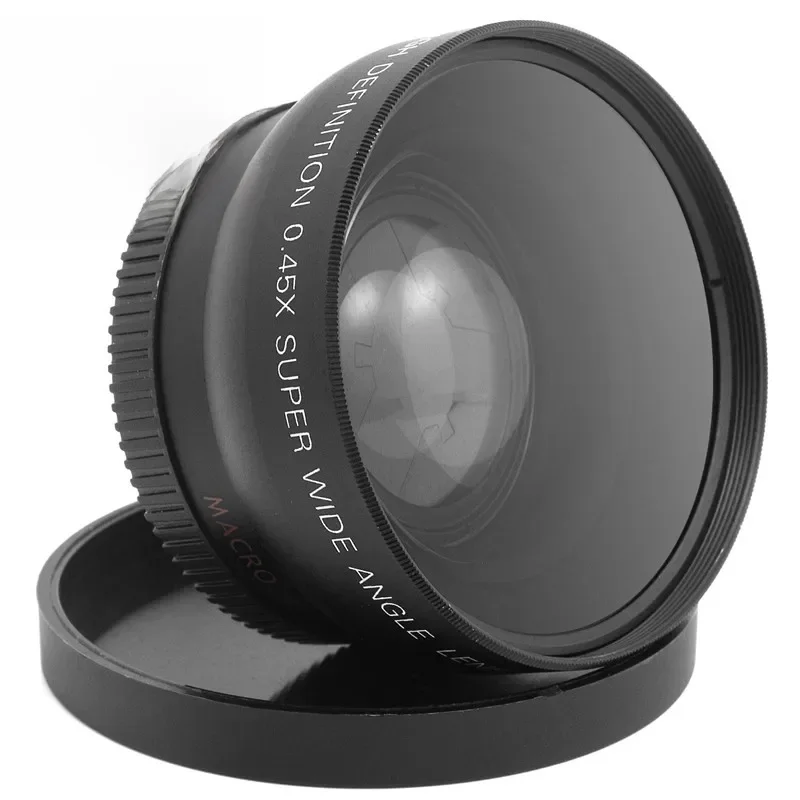 58 MM 0.45x szeroki kąt z makro obiektyw szerokokątny Lente dla Canon Nikon EOS 350D/400D/ 450D/500D/1000D/550D/600D/1100D — zdjęcie 2