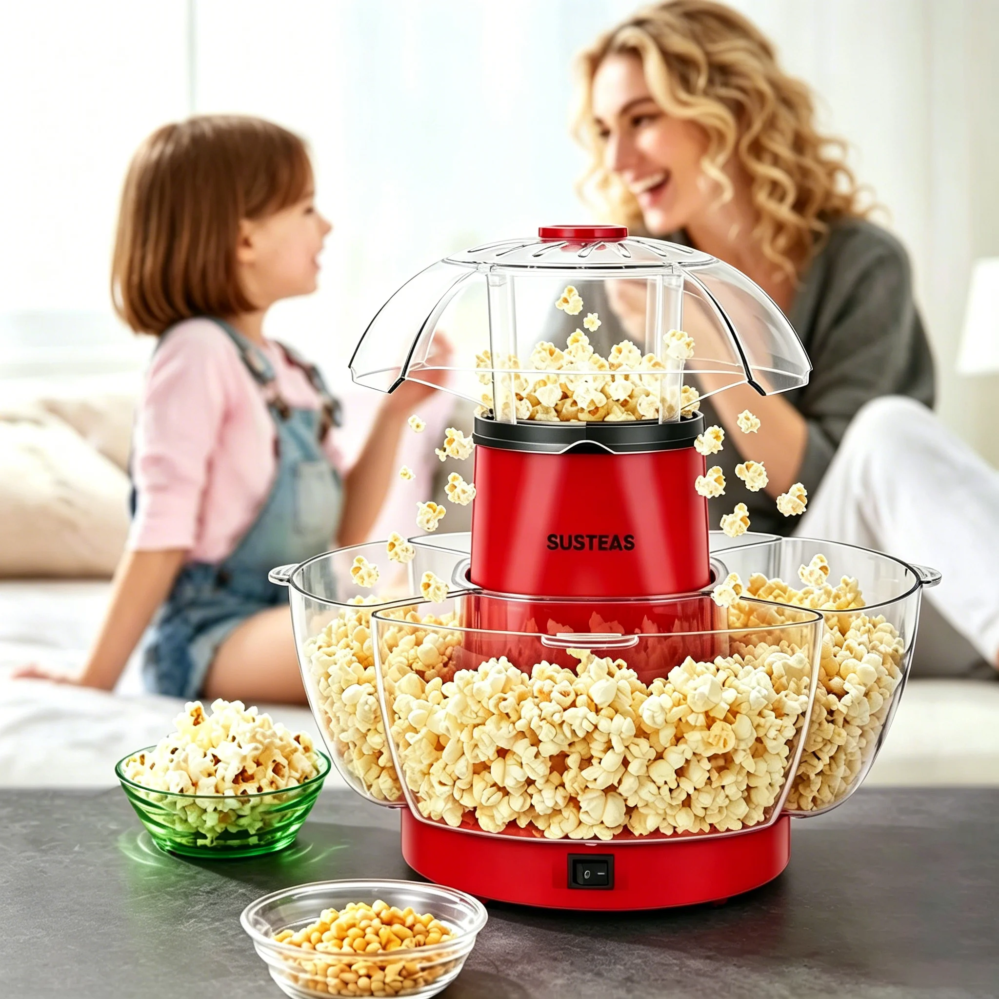 1200W 전기 핫에어 팝콘 메이커, 무오일 팝콘 기계 - Popcorn Machine Home 리뷰 및 가격