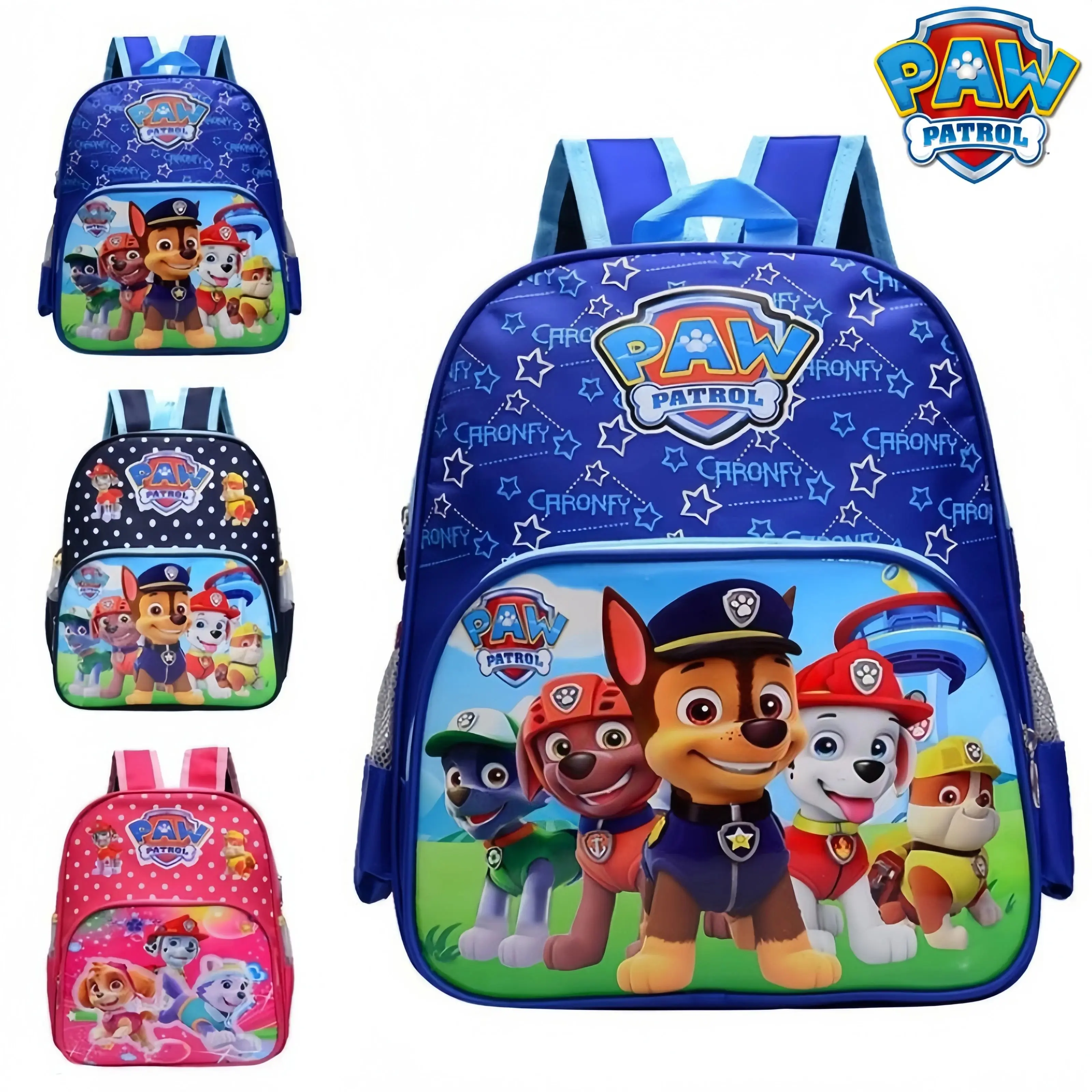 Mochilas periféricas para niños de la patrulla canina, mochilas escolares con estampado de cachorro Kawaii, bonitas bolsas para