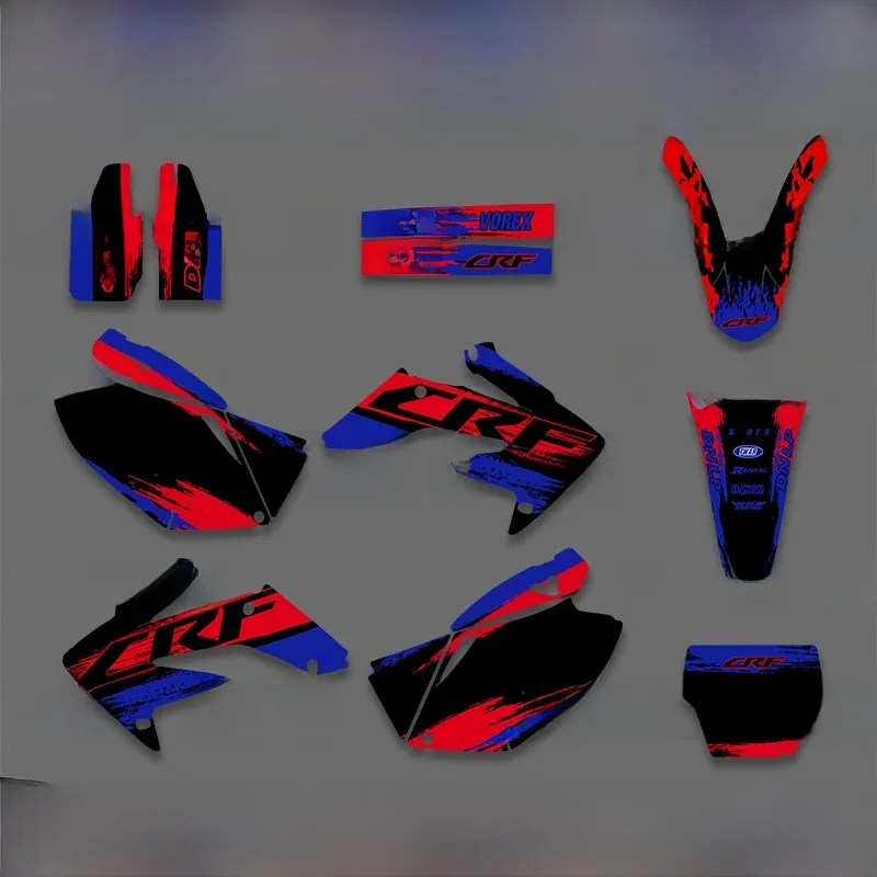 DSMTECH w nowym stylu grafika zespołu tła naklejki naklejki zestawy dla Honda CRF250 CRF250R CRF 250 250R 2008 2009 — 2