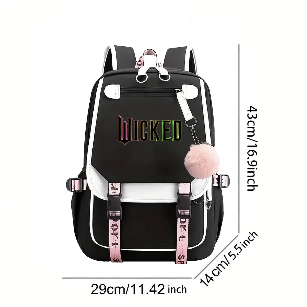 2024 Wicked Movie Backpacks for Men Girls New Musical School Bag for Teenager Laptop Backpack