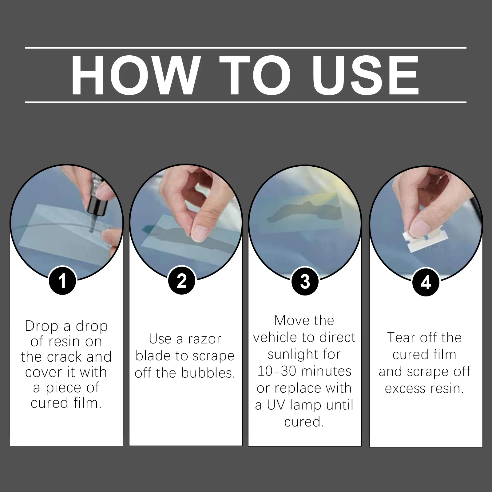 طقم إصلاح الزجاج الأمامي من Homonth، التصاق قوي، إصلاح سريع، نافذة الكراك، استعادة النافذة، إصلاح الزجاج الأمامي البصري الجديد المقاوم للماء #4