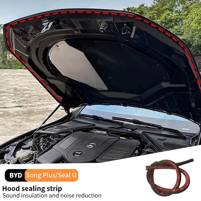 

Для Byd Song Plus Seal U Dmi EV 2025 Уплотнительная лента для переднего капота автомобиля Звукоизоляционный защитный чехол Износостойкие автозапчасти