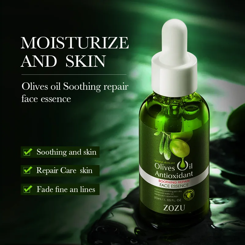 Olive Oil Face Serum Moisturizing brightning Improve Dry Face Hyaluronic Acid Facial Serum Skin Care 30ml Natural Ingredients