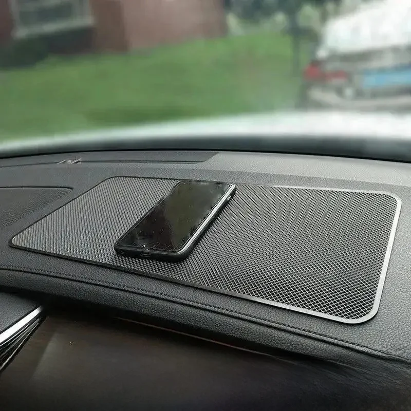 Grand tapis collant antidérapant en PVC pour tableau de bord de voiture, tapis de rangement antidérapant en Silicone, tapis collant antidérapant pour porte-clés de téléphone