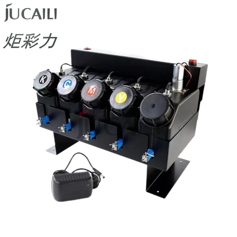 

Jucaili 500ml UV Ink Cartridge Assembly System Stirring Motor Level Sensor Sound Light Alarm CISS Ink Supply System UV Inkjet