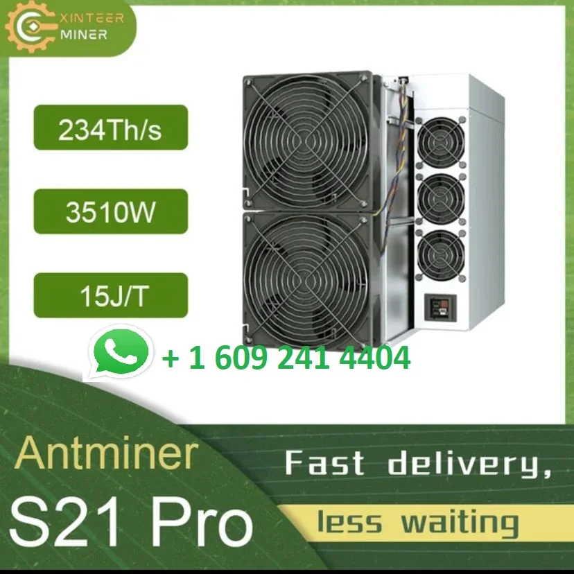 ST Bitmain Antminer S21 Pro 234Th Bitcoin Air Cooling Miner Free Shipping
