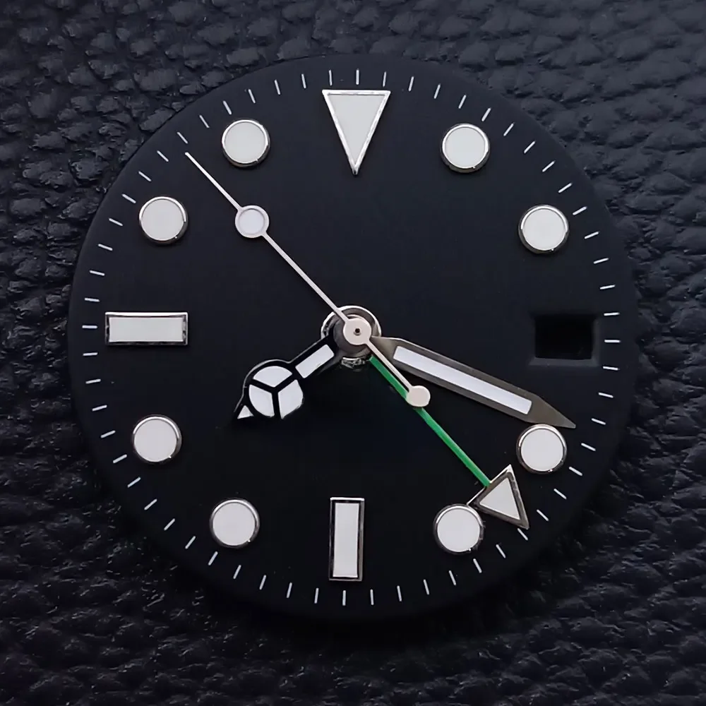 28,5 mm średnica GMT pojedynczy kalendarz tarcza zegarka zmodyfikowane tarcze dla NH34 NH35 akcesoria do ruchu części do zegarków personalizacja — zdjęcie 2