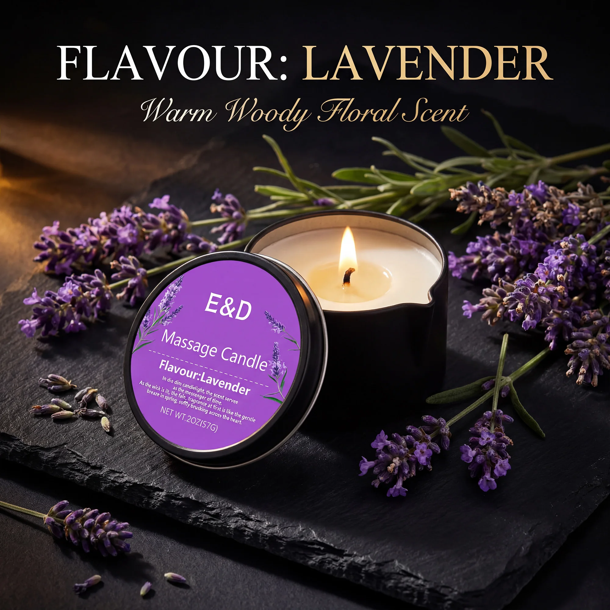 เทียนน้ำมันนวดลาเวนเดอร์ 2 ออน - Massage Candle Melting บทวิจารณ์และราคา