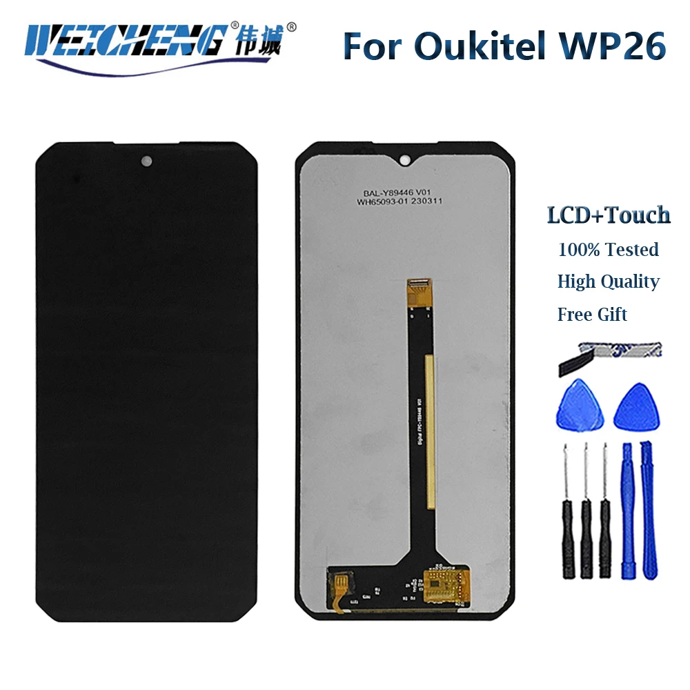 New Original 6.58“ For Oukitel WP26 Cell Phone LCD Display Assembly Digitizer Touch Glass Panel Screen Repair Oukitel WP26 LCD