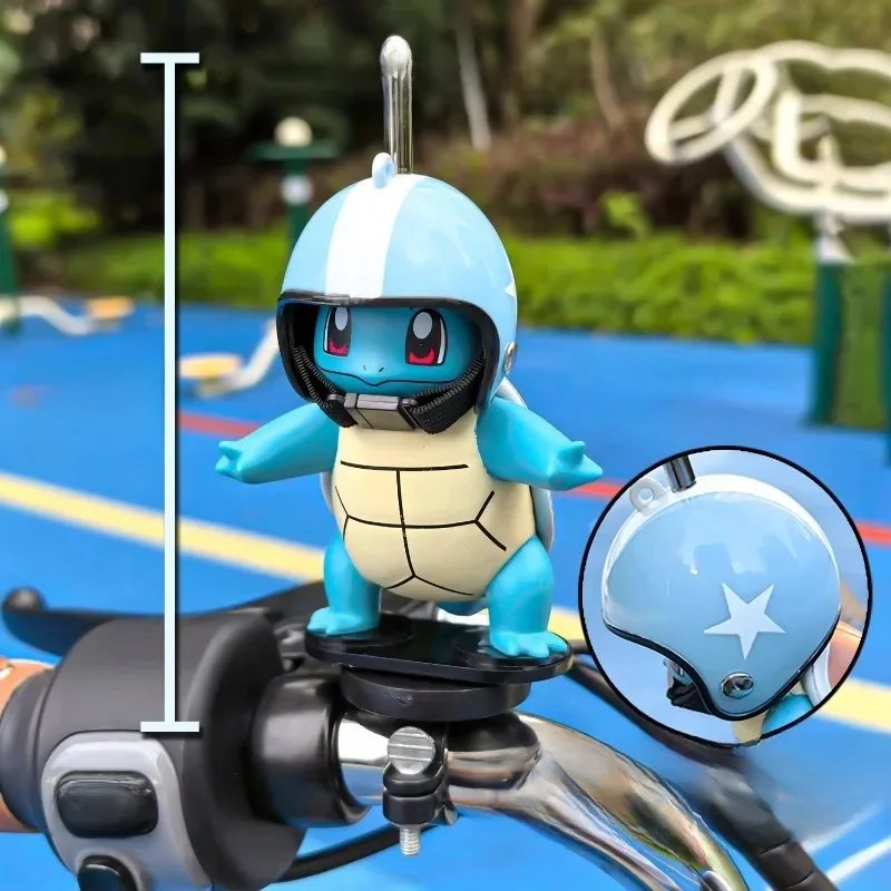AliExpress TAKARA TOMY Pokemon Anime Johnny Turtle Motorcycle Electric Bike mountain bikes road bikes Cute Rotating Propeller Decoration Accessories