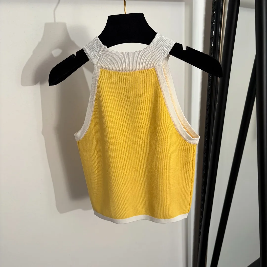

2026 New Fashion Spring Vintage Color Block LoosOff-the-Shoulder Short-Sleeve Knit Top Sweater for Women