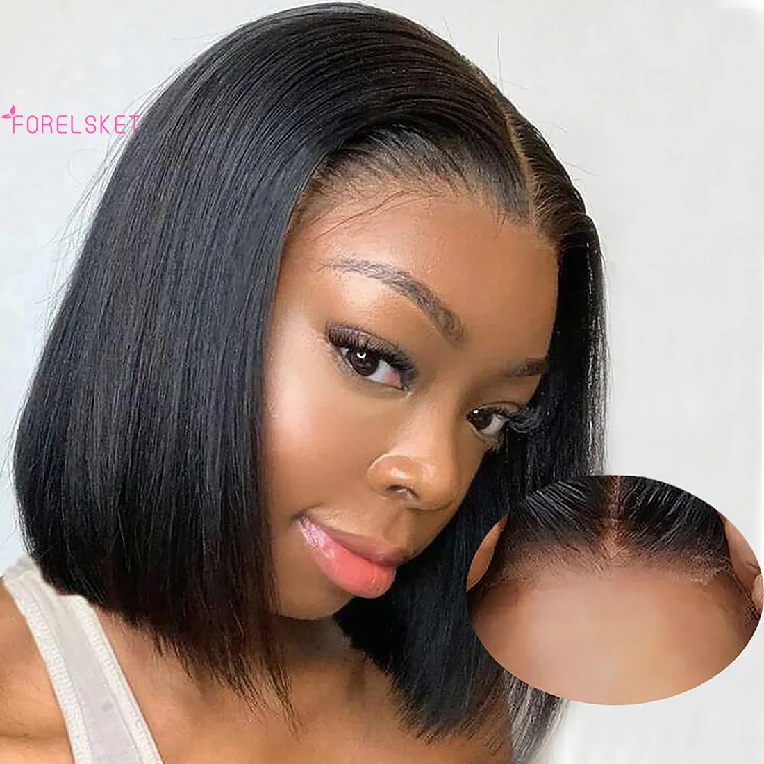 

9x6 HD Lace Glueless Bob Wig Classic Silky Straight Human Hair Ready to Wear and Go Short Bob Lace Pre Cut for Women Pre Plucked