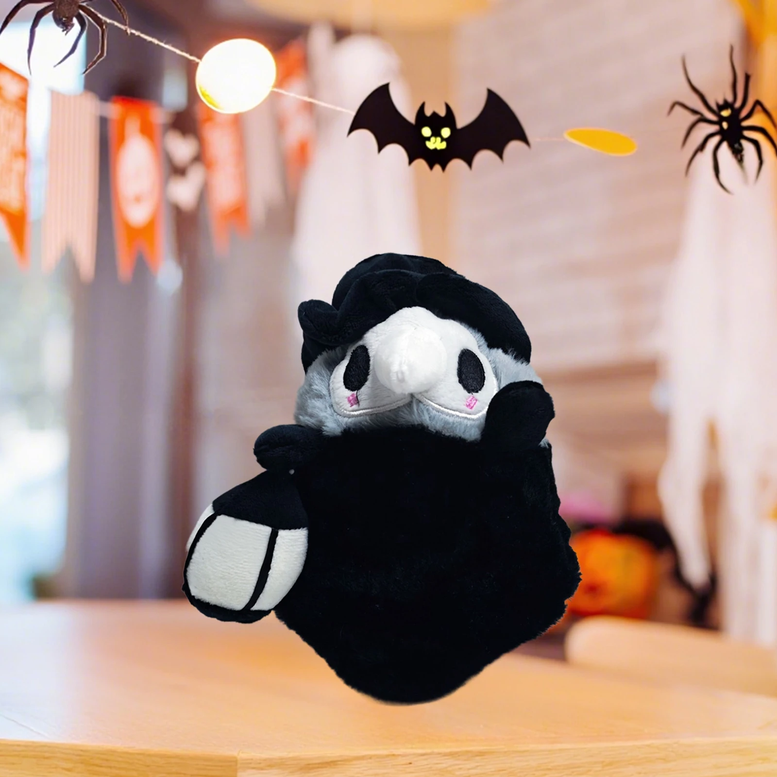할로윈 무서운 빛나는 박제 동물 장난감 귀여운 경량 축제 쿠션 Grim Reaper 디자인 부드러운 플러시 무서운 귀여운 플러시