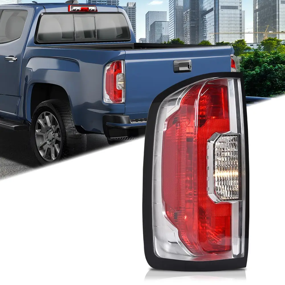 

New Tail Lights Brake Lamp W/Bulbs Fit for 2015-2018 Gmc Canyon Driver Left Side Halogen Clear Lens Waterproof Snowproof