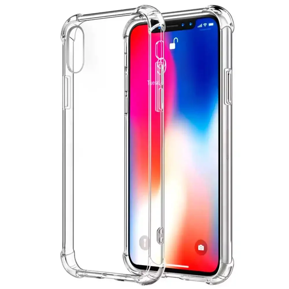 Limpar TPU Gel Silicone ShockProof Antishock Case Protector para iPhone XS Max