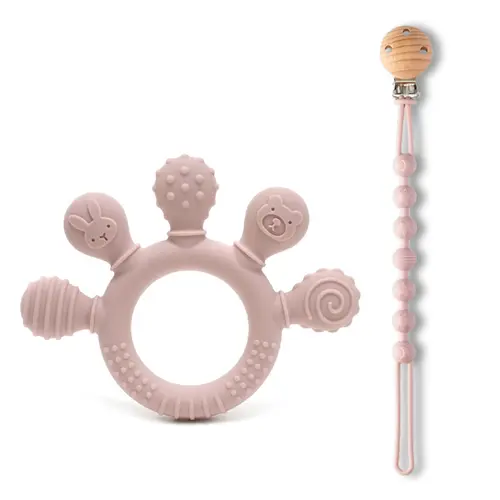 erduo Silicone Baby teether anxiety teething toys 0 12 months chew beads sensory gum relief soother - Image 17