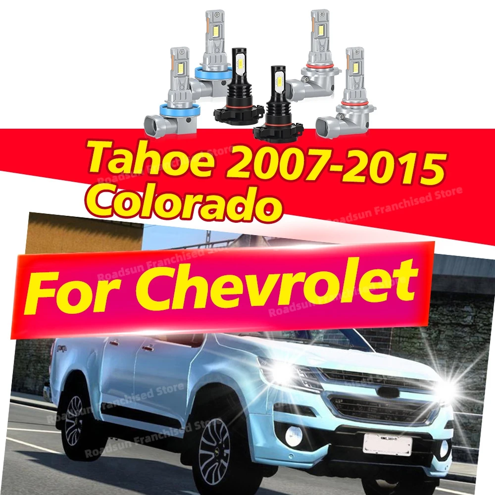 

2/6Pcs LED Lampada For Chevrolet Tahoe 2007-2015 Colorado 2015-2019 Front Headlight Bulbs 6000K CSP 3570 Headlamps Fog Lamps 12V