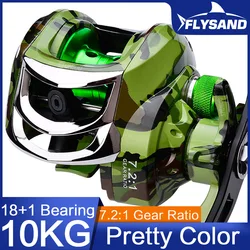 FLYSAND Baitcasting Reel 18+1 Ball Bearings Fishing Reels Max 22lb Magnetic Brake Baitcaster Fishing Reel Bass Cod Salmon Trout