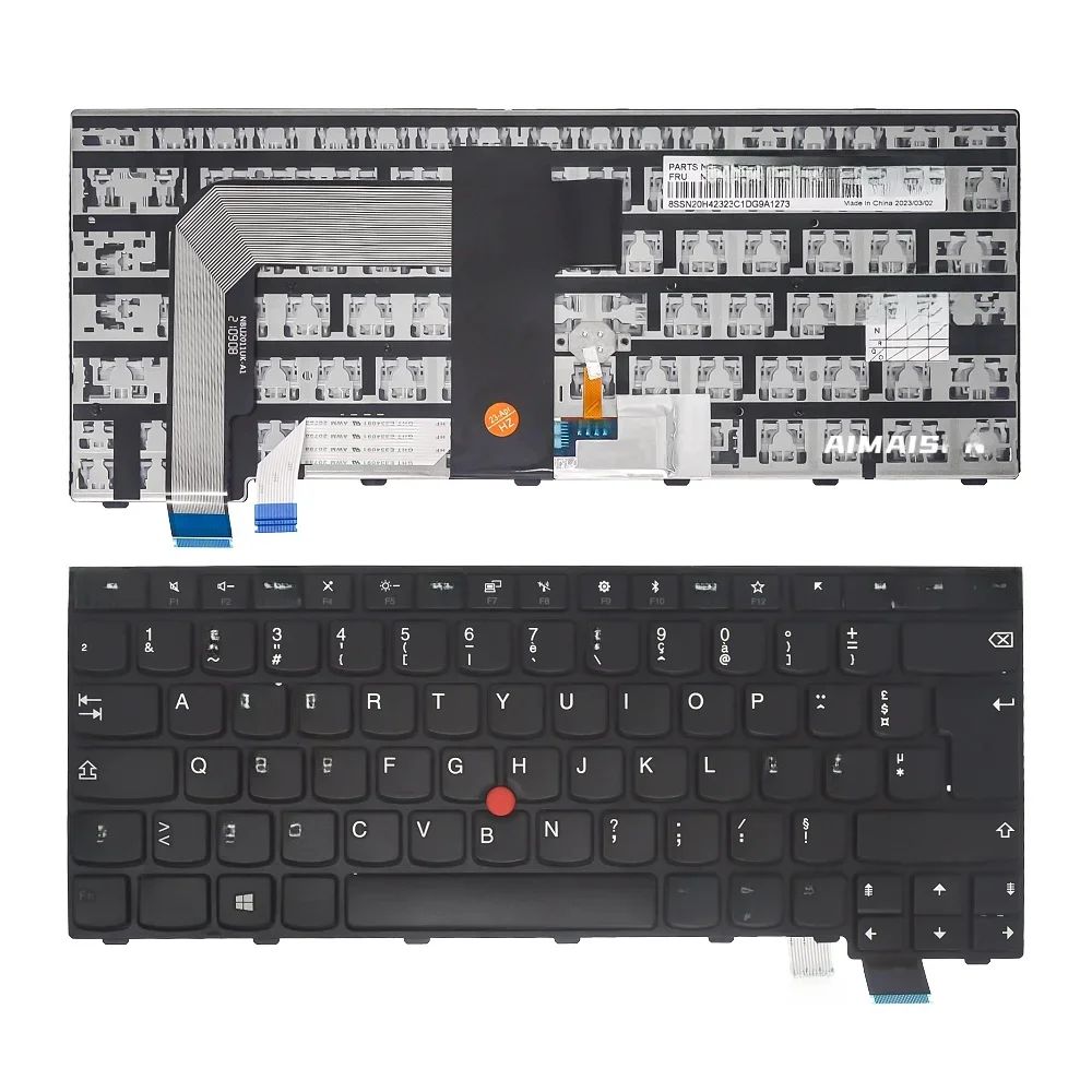 Keyboard Azerty French compatible with Lenovo IBM Thinkpad Pokemon pinata Series T460S T470S T460P T470P with backlight