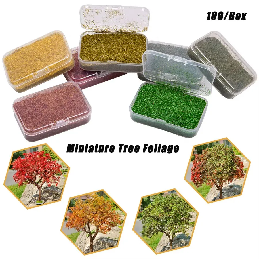 

10G Miniature Tree Foliage Model Terrain Powder Artificial Grass Powder for Making Trees Materials Military Scene Train Layout