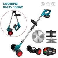 Electric Lawn Mower 12000RPM Foldable Length Adjustable Cordless Grass Trimmer Cutter Weed Garden Tool For Makita Battery