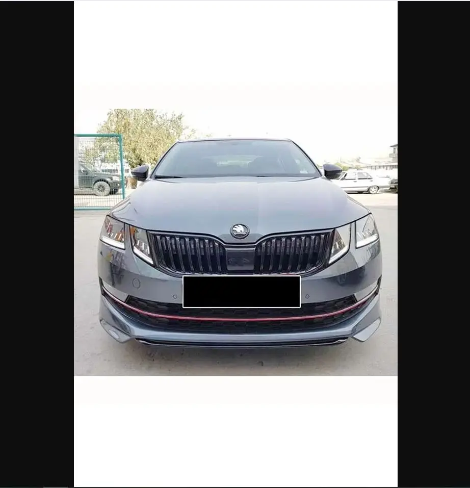 For Skoda Octavia 3 Facelift Abt Front Addition Lip 2017 2018 2019 2020 Models Abs Plastic - Sporty Rocker Diffuser Spoiler Auto