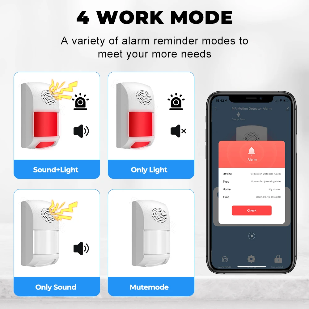 Tuya Smart WiFi PIR Motion Sensor Infrared induction Usb Home Burglar System Detector Alarm Pet Immune APP Remote Control Timing