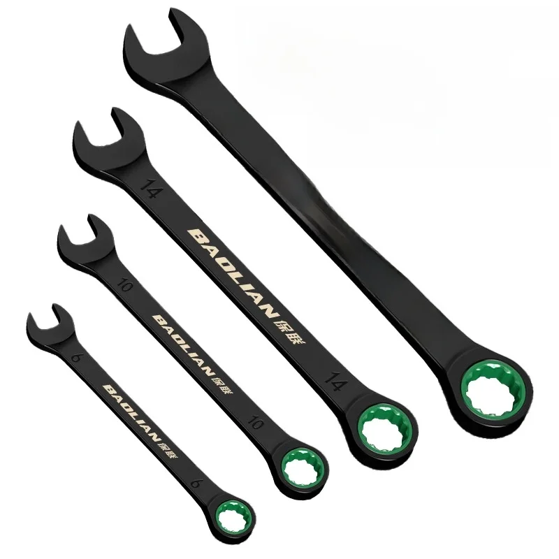 AliExpress NONE Dual Directional Fast Plum Blossom Ratchet Wrench, 6-19mm Opening Dual-purpose Wrench for Bicycle Motorcycle Car Repair Tool