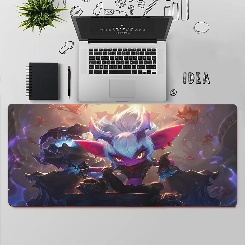 League of Legends Tristana Gaming Mouse Pad แผ่นรองเมาส์ขนาดใหญ่ PC Gamer แผ่นรองเม้าส์คอมพิวเตอร์ Big Mousepad แป้นพิมพ์โต๊ะแผ่นรองเมาส์