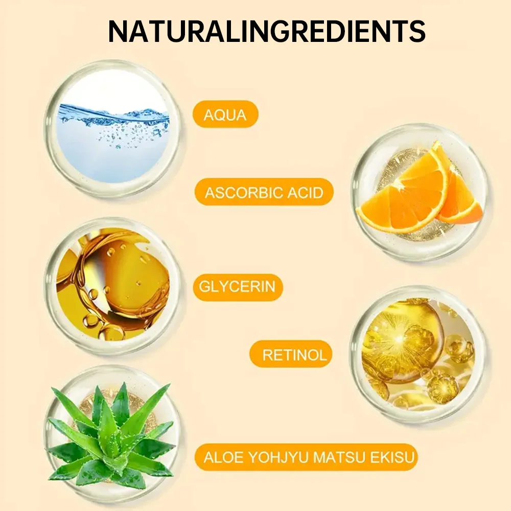 YOUNGCOME Vitamin C Hautpflegeset für Frauen, feuchtigkeitsspendendes Hyaluronsäure-Hautpflegeroutine mit Serum, Gesichtscreme 70 g + 60 ml – Detail 3